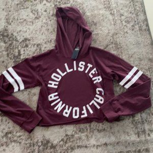 Hollister top hoodie sleeve long